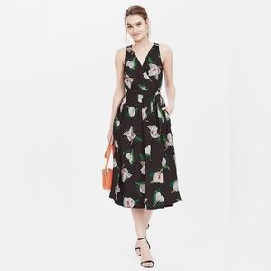 Banana Republic Floral Wrap Midi Dress